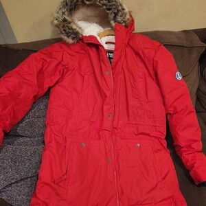 Lands' End Boys Or Girls Vibrant Red Ski Jacket